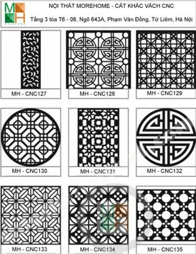 Bảng mẫu vách cnc họa tiết mẫu 15