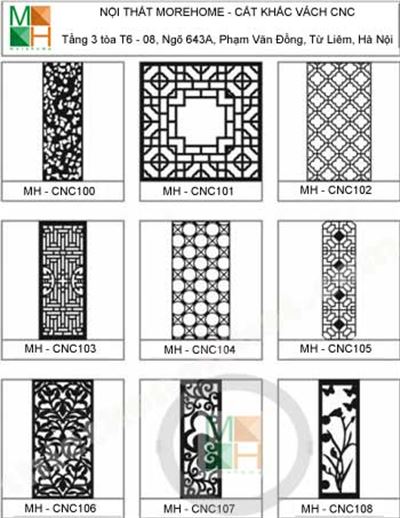 Mẫu vách ngăn cnc cổ điển đẹp 012