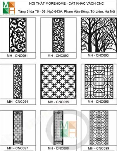 Mẫu vách ngăn cnc họa tiết đẹp 011