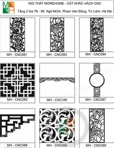 Vách ngăn cnc hiện đại đẹp mẫu 010