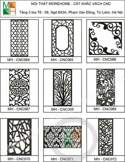 Vách ngăn cnc cổ điển đẹp mẫu 008