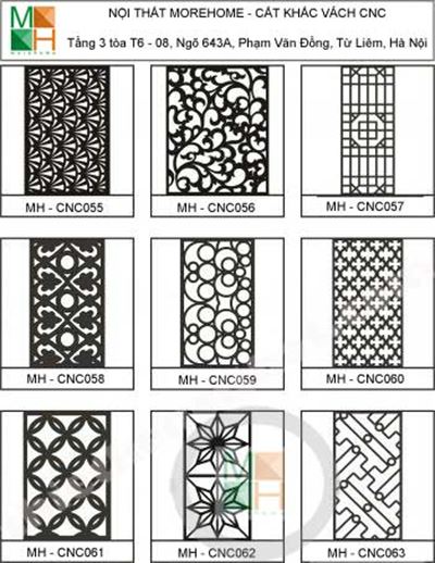Vách ngăn cnc hiện đại đẹp mẫu 007