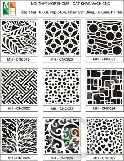 Thi công vách cnc mẫu 003