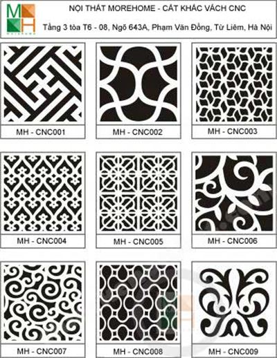 Thi công vách cnc mẫu 001