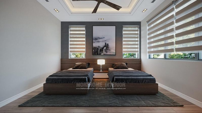 Mẫu giường ngủ đơn gỗ công nghiệp hiện đại đẹp cho phòng ngủ trẻ em