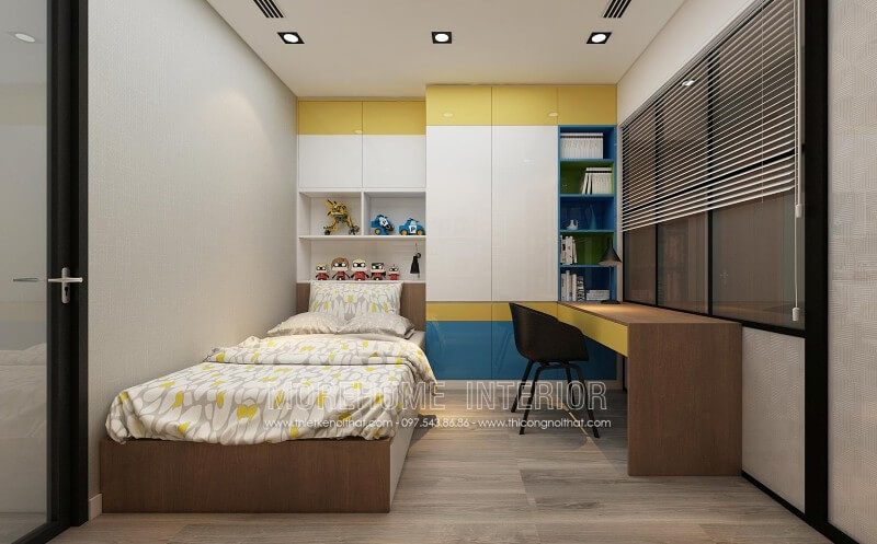 Thiết kế giường ngủ nhỏ phù hợp với nhiều căn hộ có diện tích bé hay những người độc thân