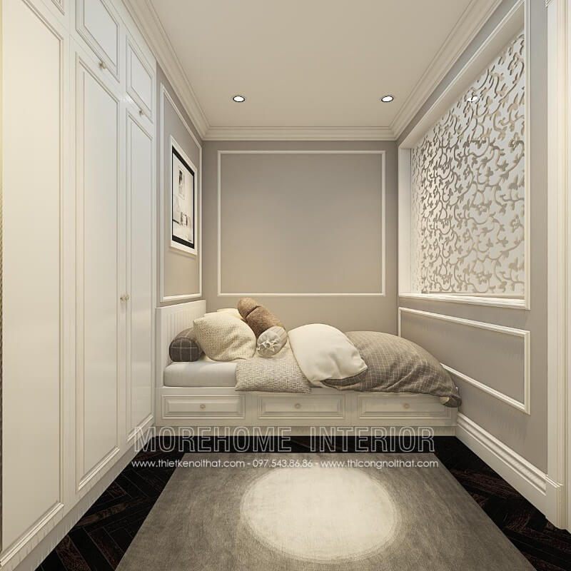 Mẫu thiết kế giường ngủ 1 người phong cách hiện đại, tinh tế