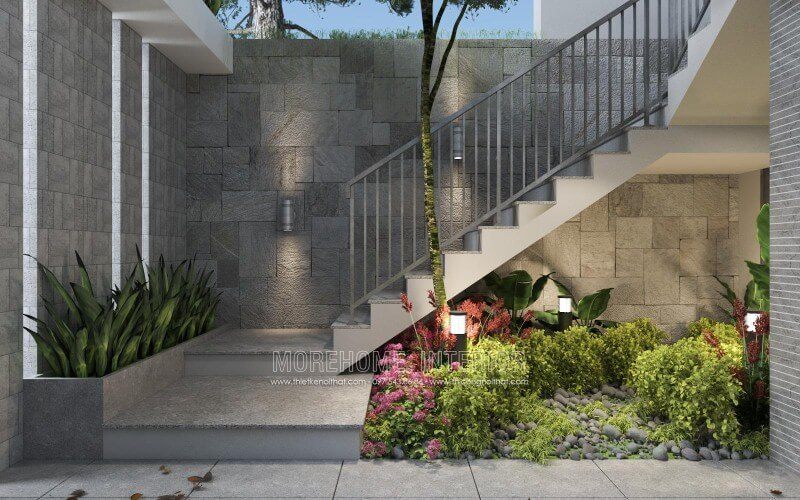 Việc trang trí cầu thang cho nhà đẹp của biệt thự và nhà phố tại Vinh, Nghệ An được thực hiện rất đẹp.