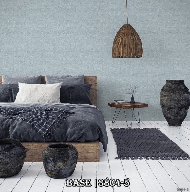 Mẫu giấy dán tường phù hợp với nội thất phòng ngủ, có nét tinh tế và màu sắc đơn giản.